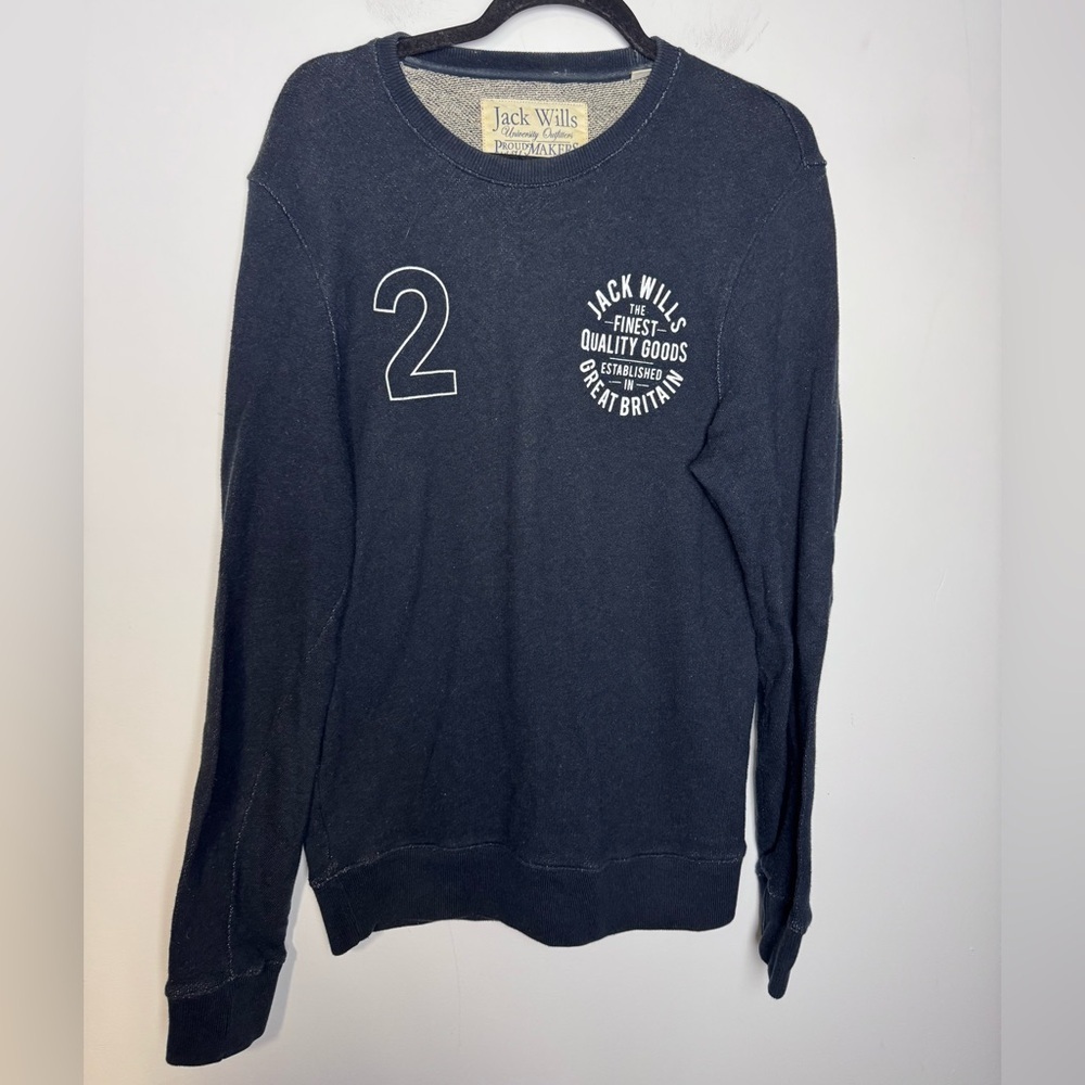 Jack Wills Hunston Graphic Crewneck Black M